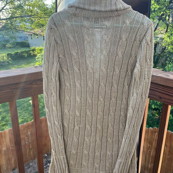 Ralph Lauren Blue Label 100% Linen & Suede Cardigan Sweater - Picture 3 of 4